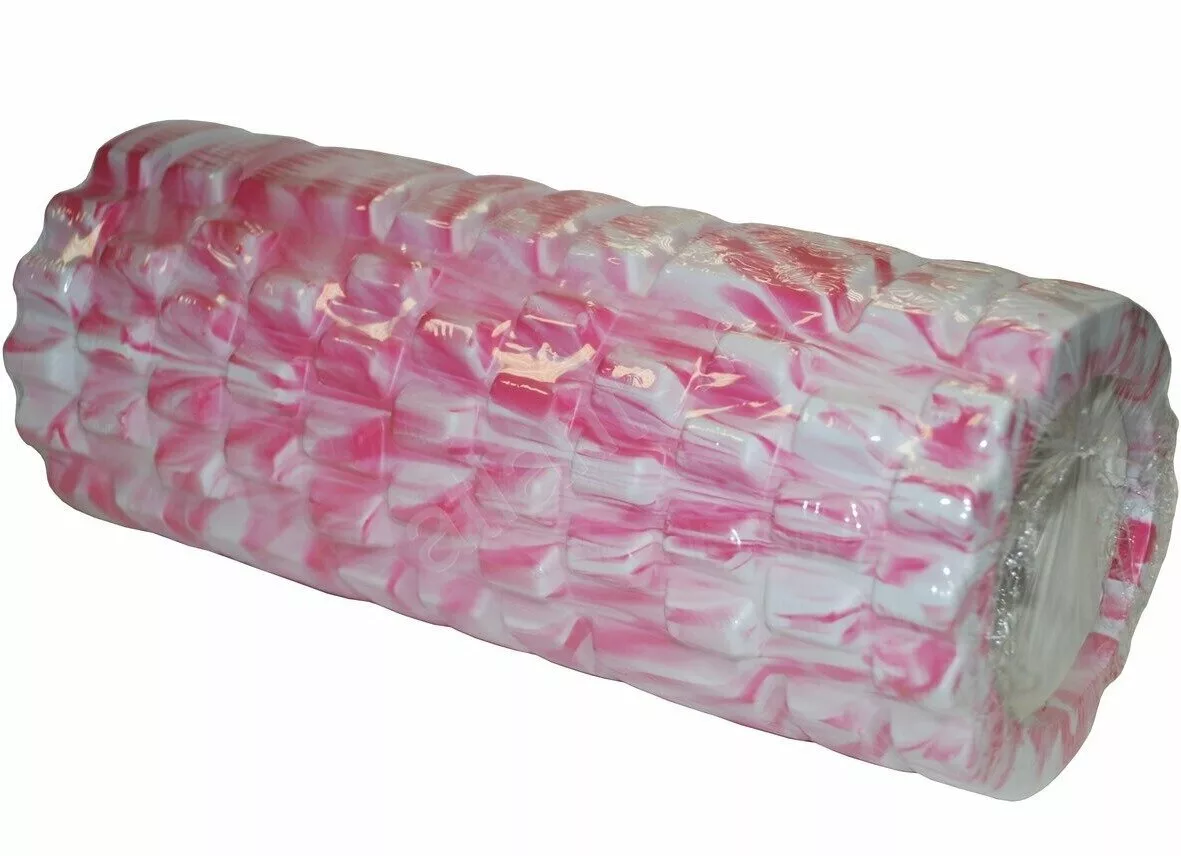 Фото Ролик для йоги 30х13 см YW-6004/30WP белый-розовый/камуфляж со склада магазина СпортЕВ