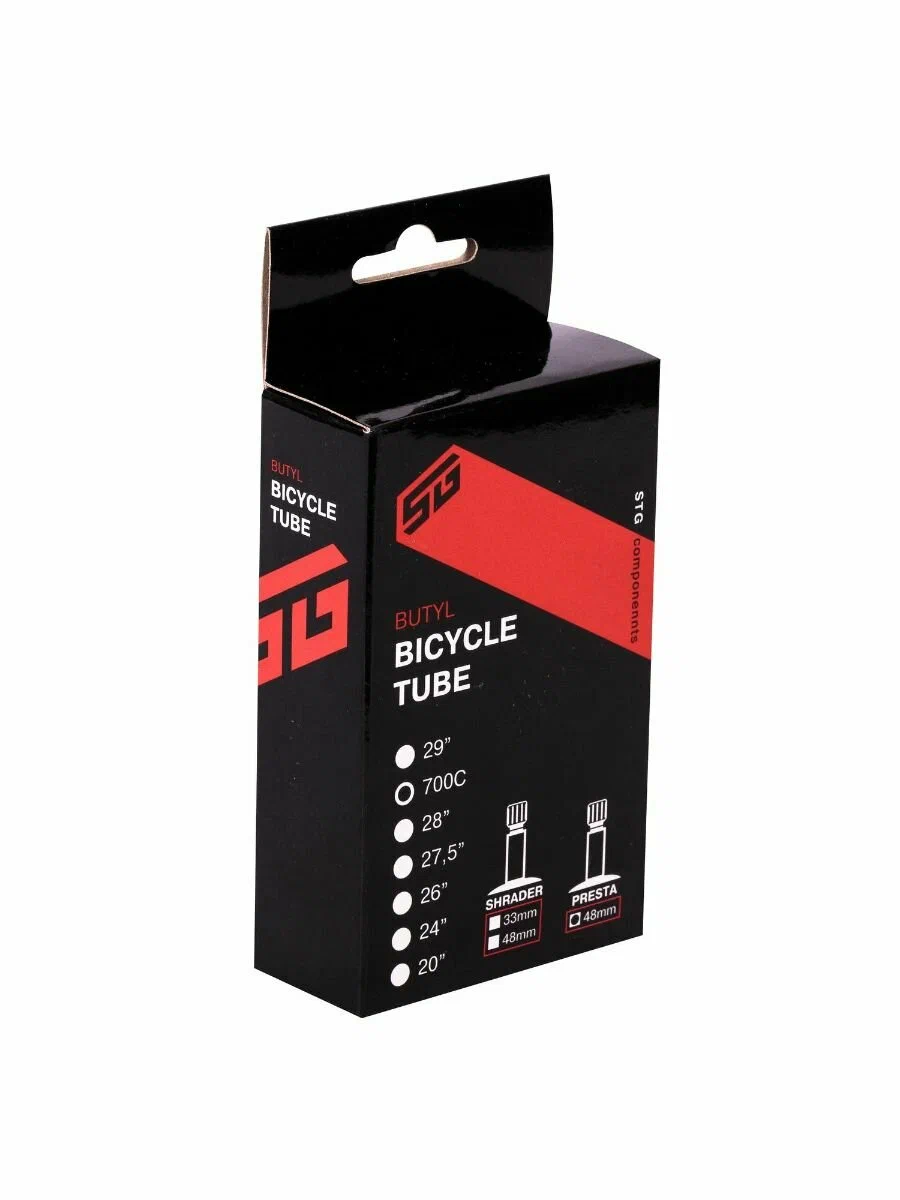 Фото Камера 700x25x30с STG бутил велониппель 48 мм Х127226 со склада магазина Спортев