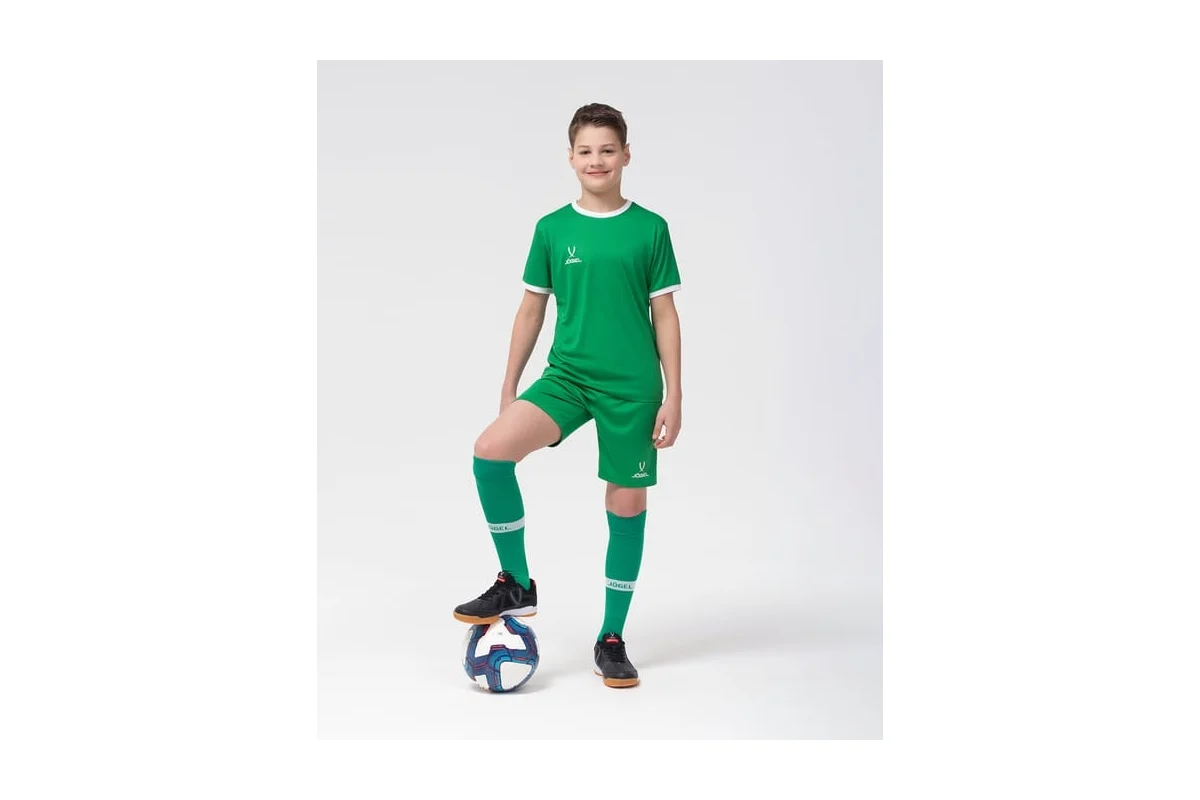 Фото Футболка игровая Jogel Camp Origin Jersey JFT-1020 зеленый/белый 16189/16181 со склада магазина Спортев