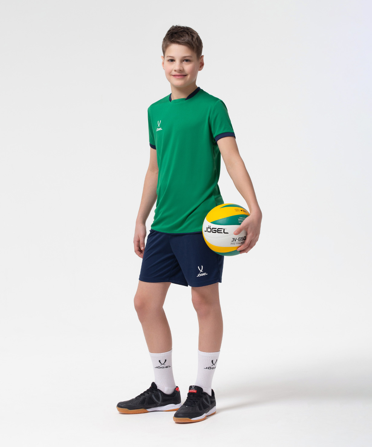Фото Футболка волейбольная JOGEL CAMP, зеленый, детский со склада магазина Спортев