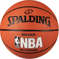 Мяч баскетбольный Spalding NBA Silver Series Outdoor размер №3 коричневый 65-821Z