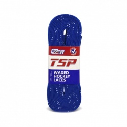 Шнурки хоккейные 213 см с пропиткой TSP Hockey Laces Waxed royal 2145