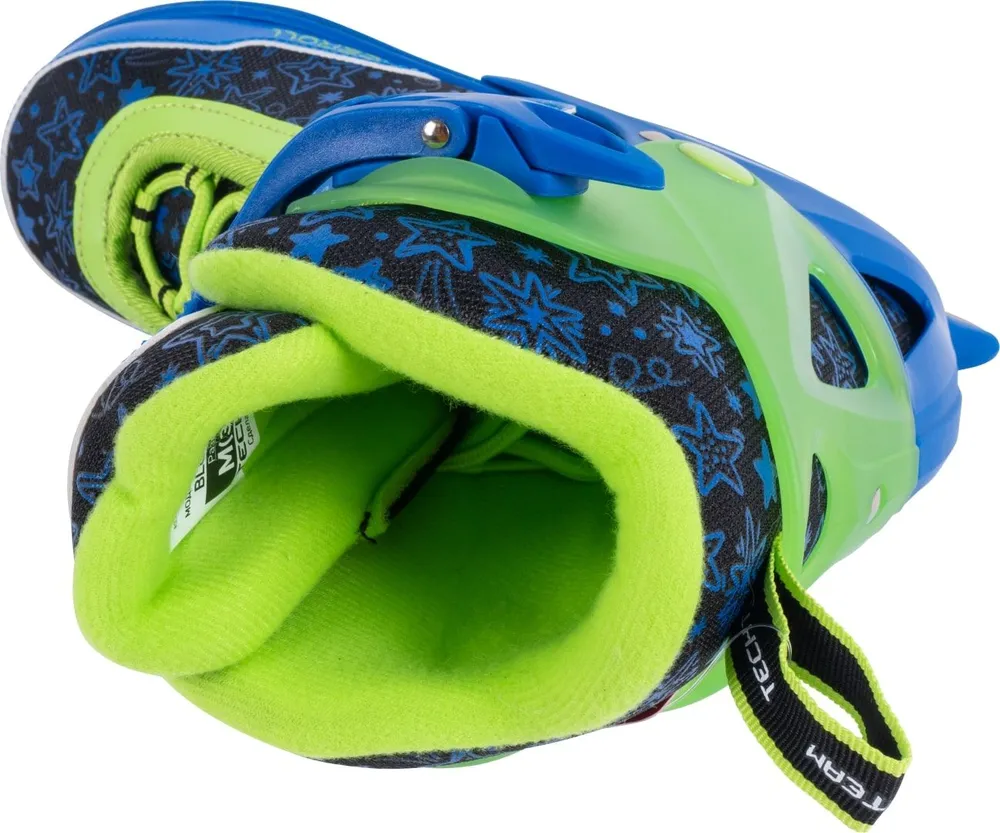 Фото Коньки раздвижные TechTeam Iceroll синий/зеленый со склада магазина Спортев