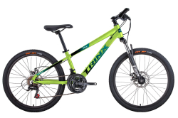 Велосипед TRINX M114 24" матовый черный матовый/зеленый/белый