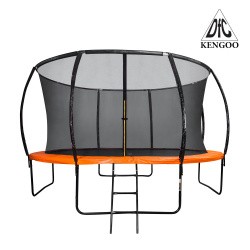 Батут DFC KENGOO II 14ft внутр.сетка, лестница, оранж/черн (427см)(два короба) 14FT-BAS-BO