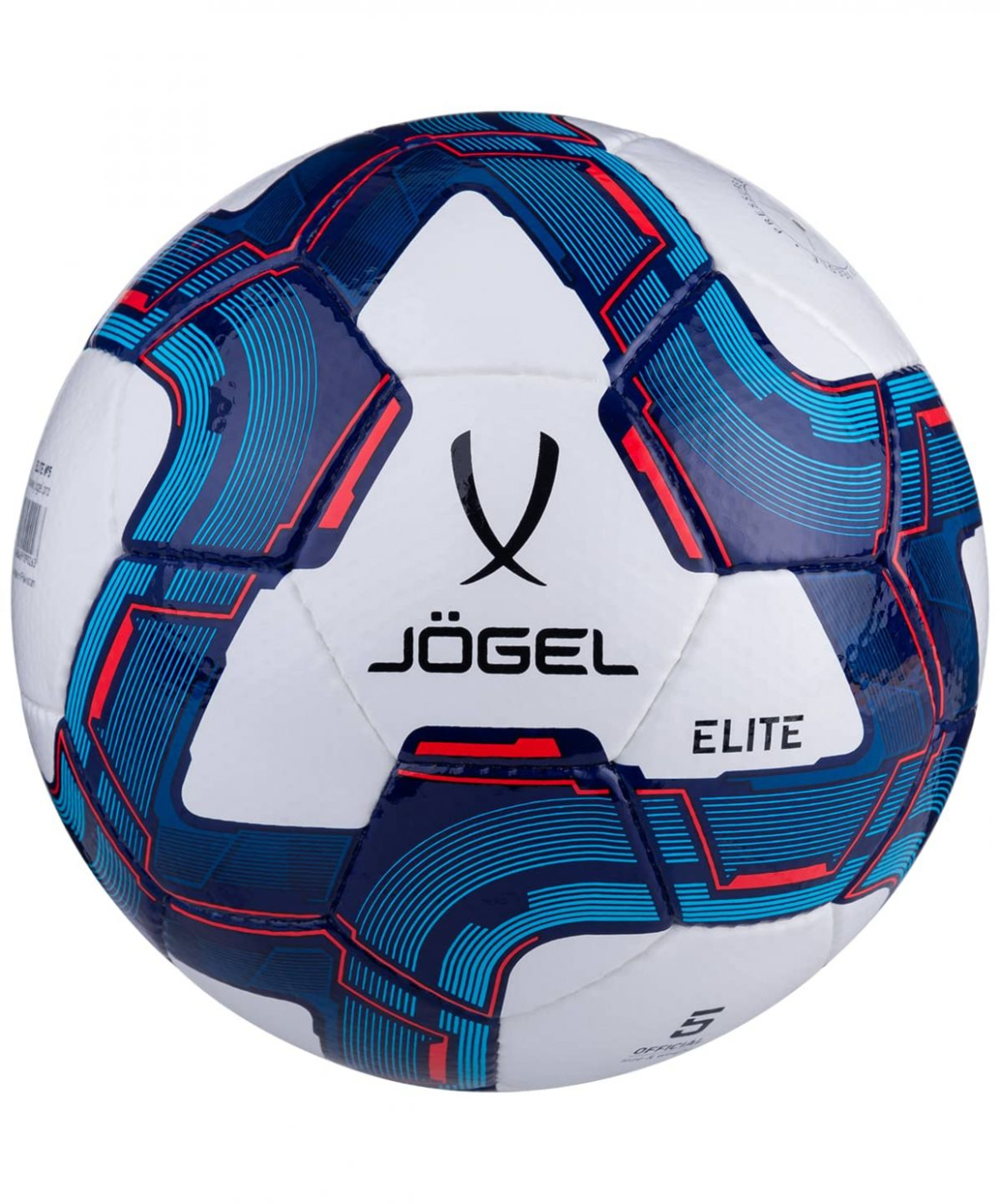 Фото Мяч футбольный Jogel Elite №4 белый/синий/красный 16941 со склада магазина Спортев