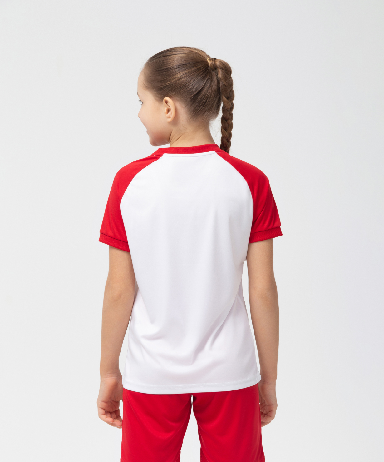 Фото Футболка игровая JOGEL CAMP Reglan Jersey, белый/красный, детский со склада магазина Спортев