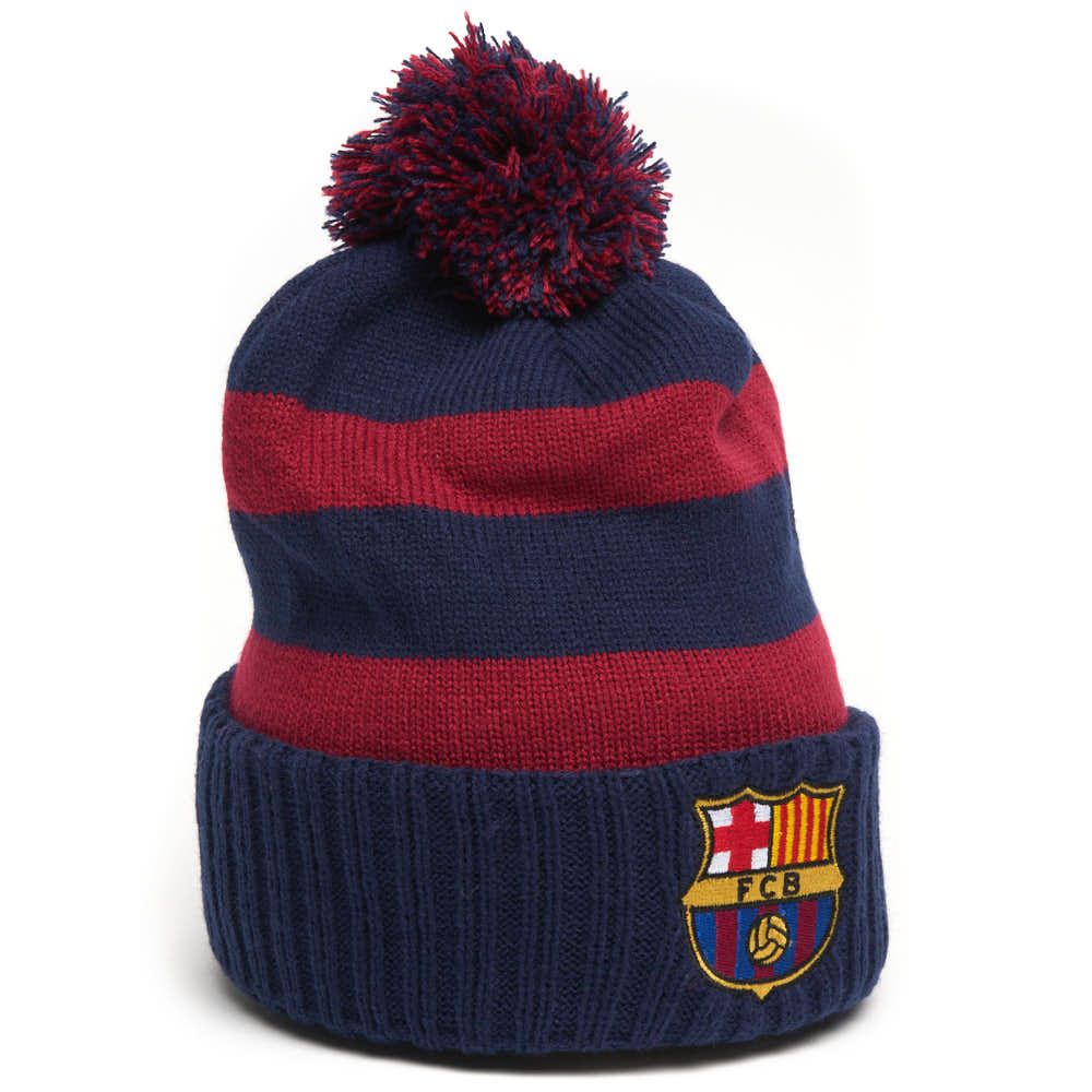 Фото Шапка Barcelona с помпоном в полоску сине-красная р.55-58 115115 со склада магазина Спортев