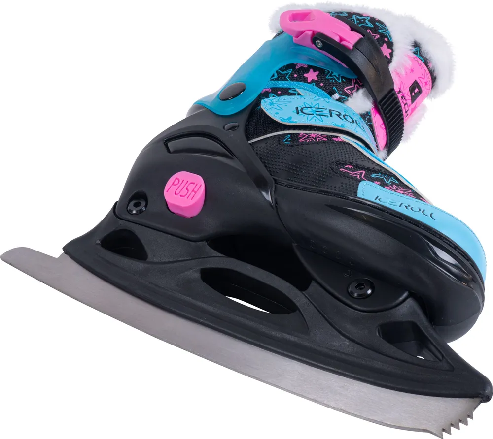 Фото Коньки раздвижные TechTeam Iceroll черный/голубой со склада магазина Спортев