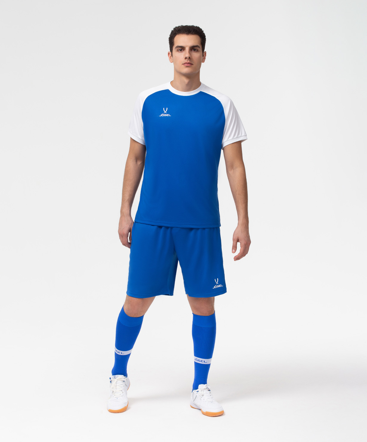 Фото Футболка игровая JOGEL CAMP Reglan Jersey, синий/белый со склада магазина Спортев
