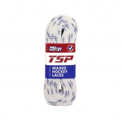 Шнурки хоккейные 213см с пропиткой TSP Hockey Laces Waxed white 2150