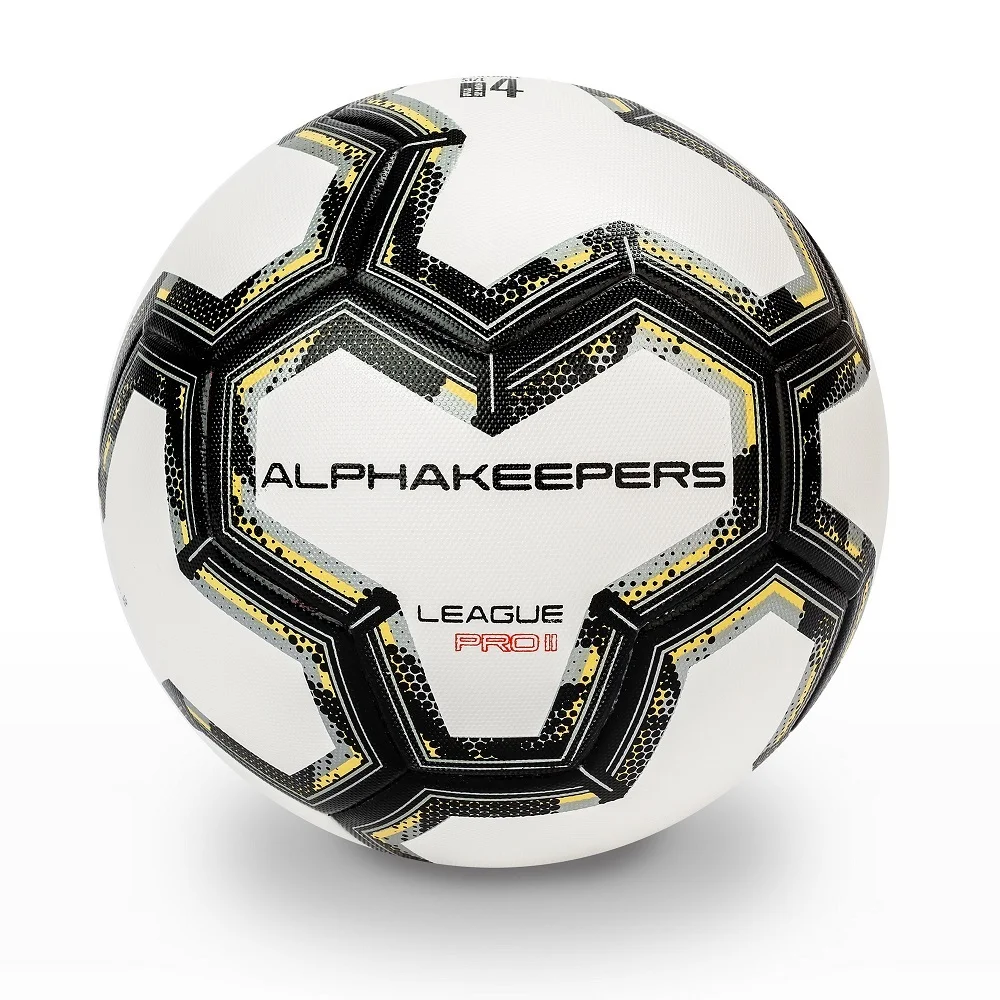 Фото Мяч футбольный AlphaKeepers League Pro II №4 white\black 9402 со склада магазина СпортЕВ