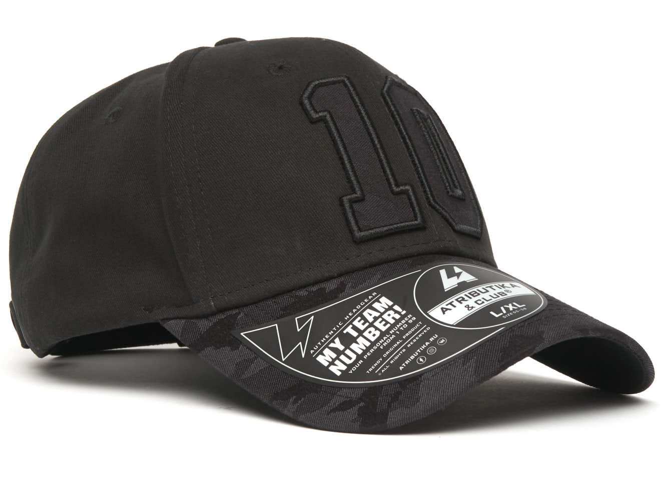 Фото Бейсболка №10 черная р.55-58 20692 со склада магазина Спортев