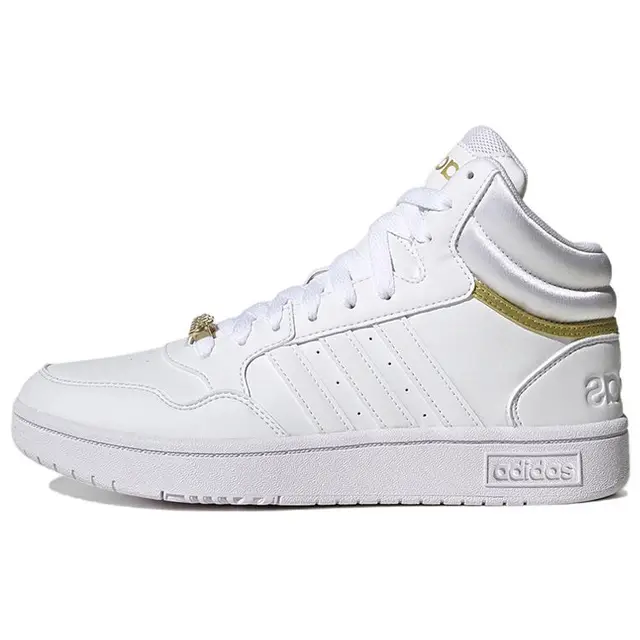 Кроссовки Adidas Hoops 3.0 белый/золотой GY4752 Фото Кроссовки Adidas Hoops 3.0 белый/золотой GY4752 со склада магазина Спортев