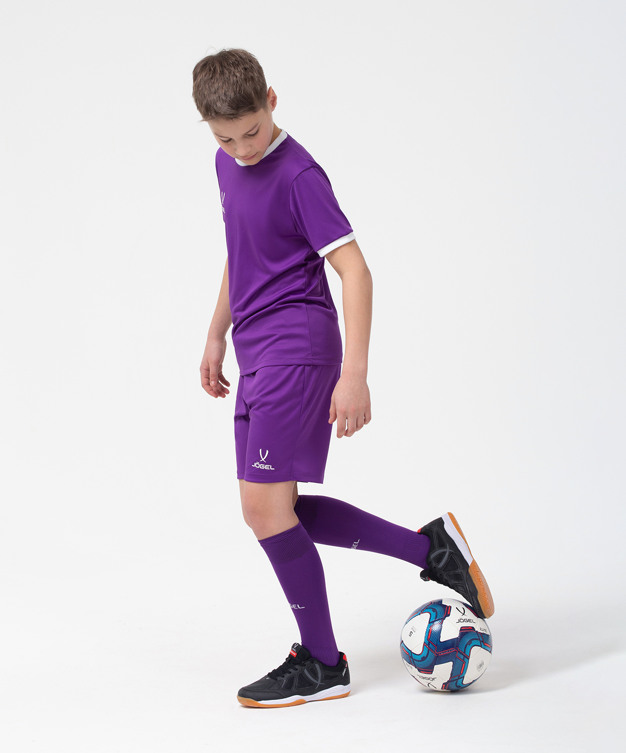 Фото Шорты игровые JOGEL CAMP Classic Shorts, фиолетовый/белый, детский со склада магазина Спортев
