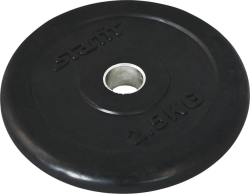 Диск d 26 StarFit BB-202 черный обрезиненный стальная втулка 2,5кг 18805