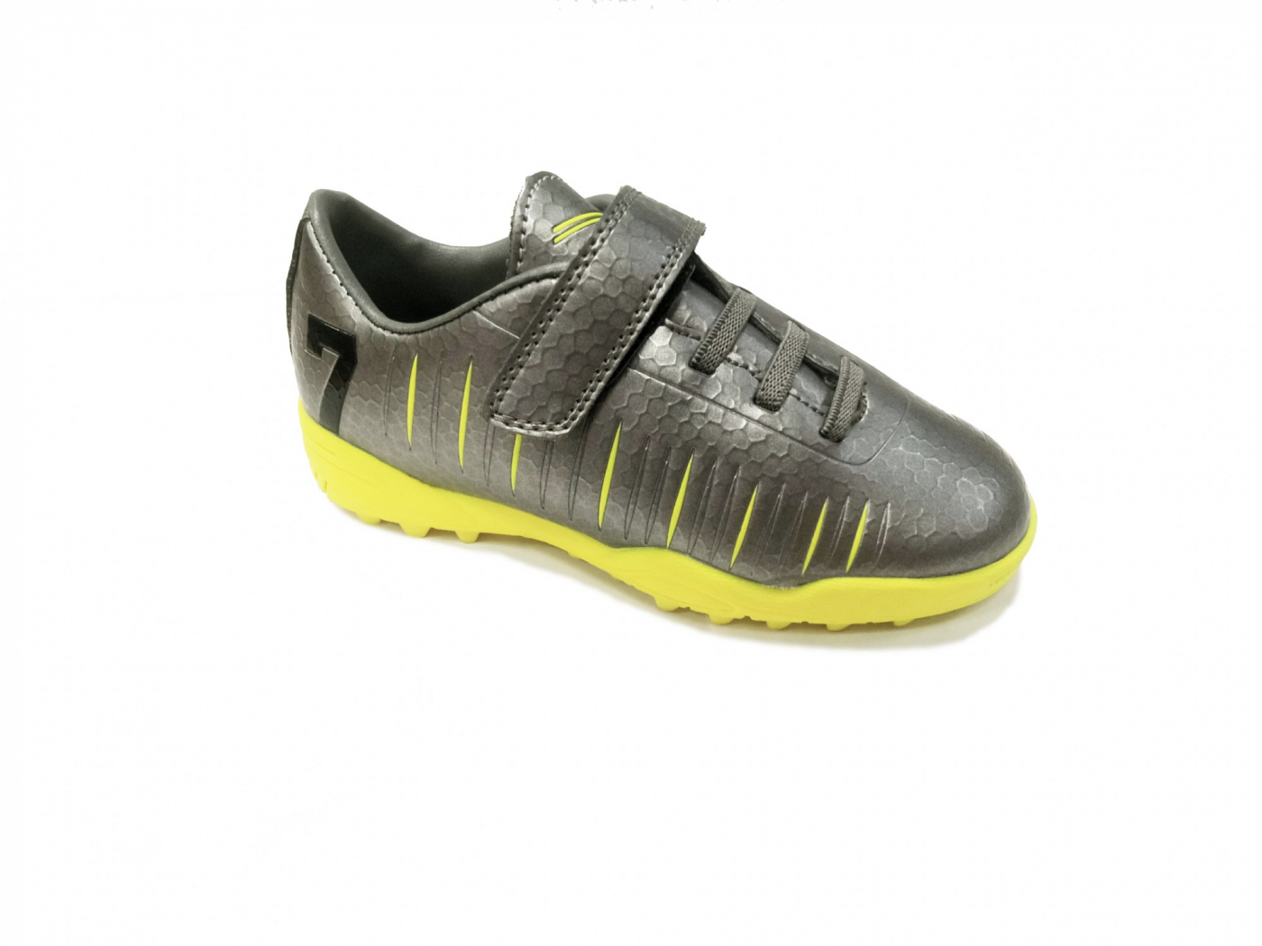 Фото Бутсы Acero Poder 7 Youth 1 velcro + rubber lace silver/n.yellow со склада магазина Спортев
