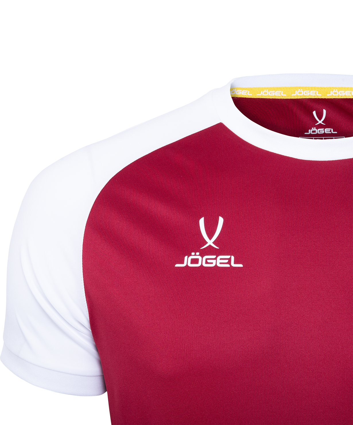 Фото Футболка игровая JOGEL CAMP Reglan Jersey, гранатовый/белый, детский со склада магазина Спортев