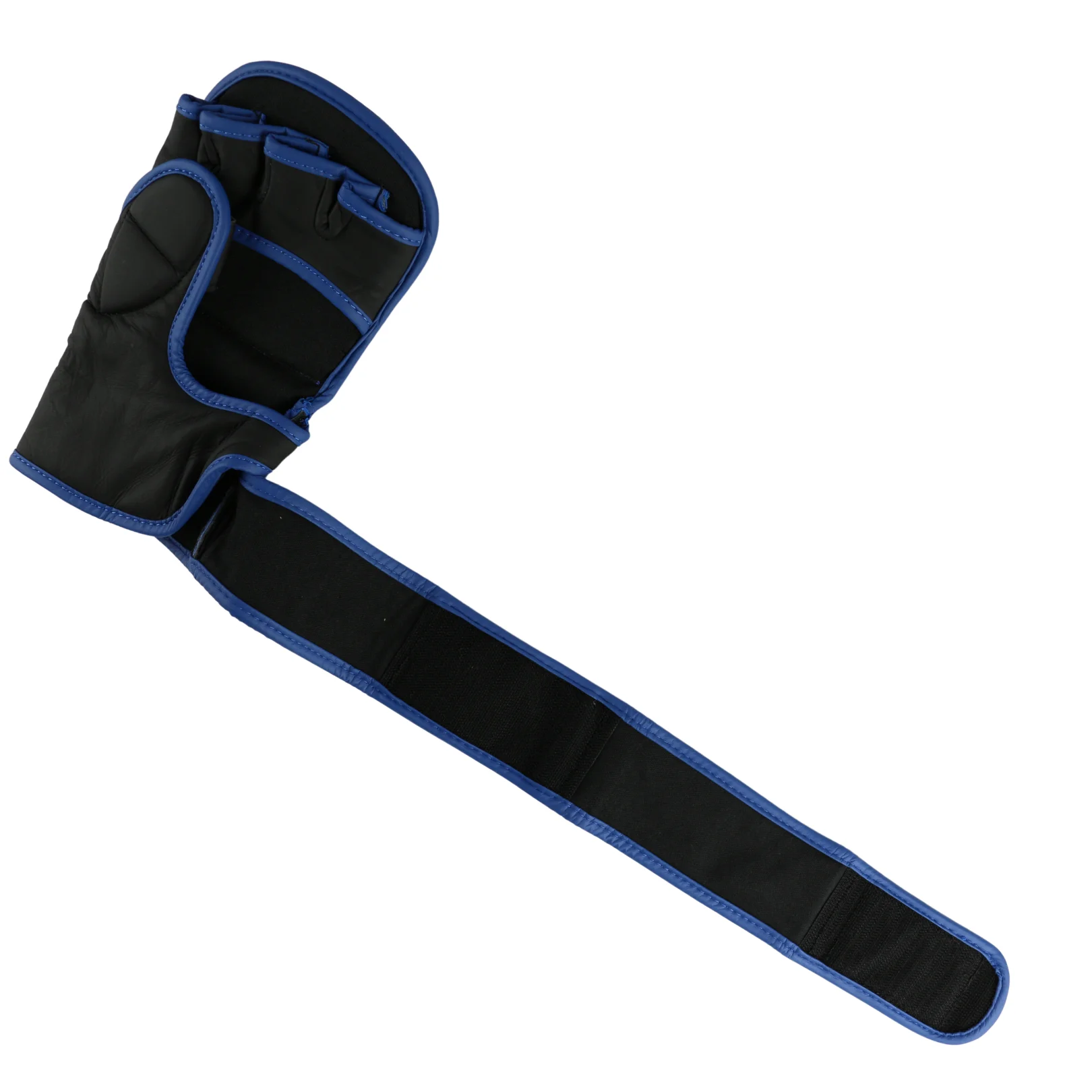 Фото Перчатки ММА BoyBo Wings кожа черно-синие 1435 со склада магазина Спортев