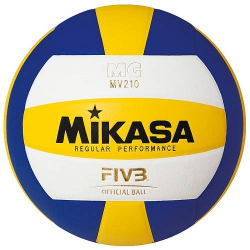 Мяч волейбольный Mikasa MV210 р.5 синт.кожа клееный бел-жел-син
