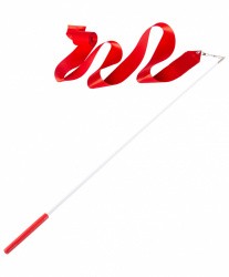 Лента для художественной гимнастики с палочкой 6 м Amely красная AGR-201