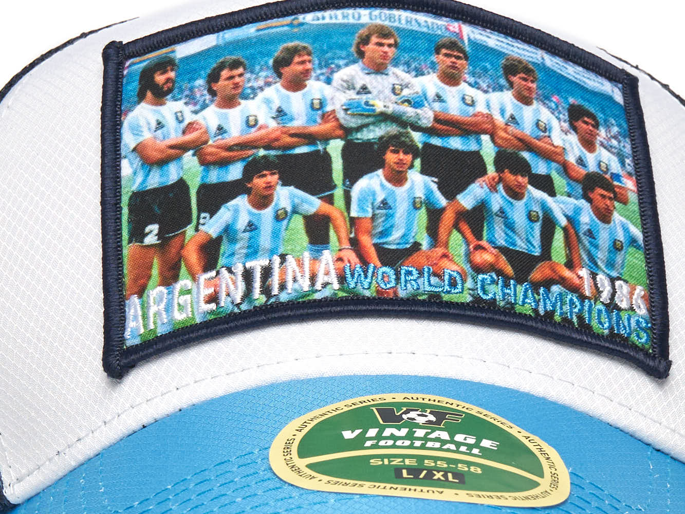 Фото Бейсболка VF ARGENTINA белый/голубой/синий р.55-58 207361 со склада магазина Спортев