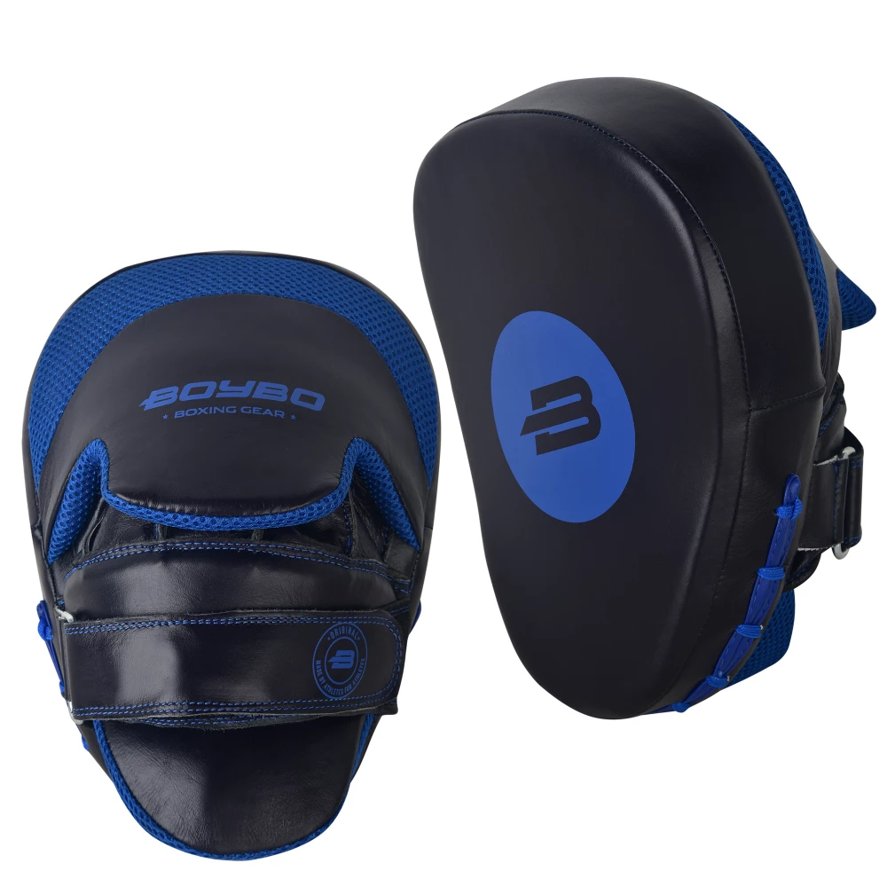 Фото Лапы BoyBo Hook кожа черно-синие BPM420 со склада магазина Спортев