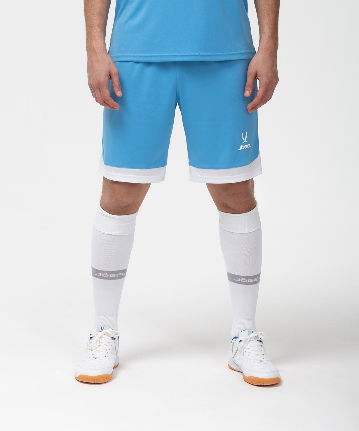 Фото Шорты игровые JOGEL DIVISION PerFormDRY Union Shorts, голубой/белый/белый со склада магазина Спортев
