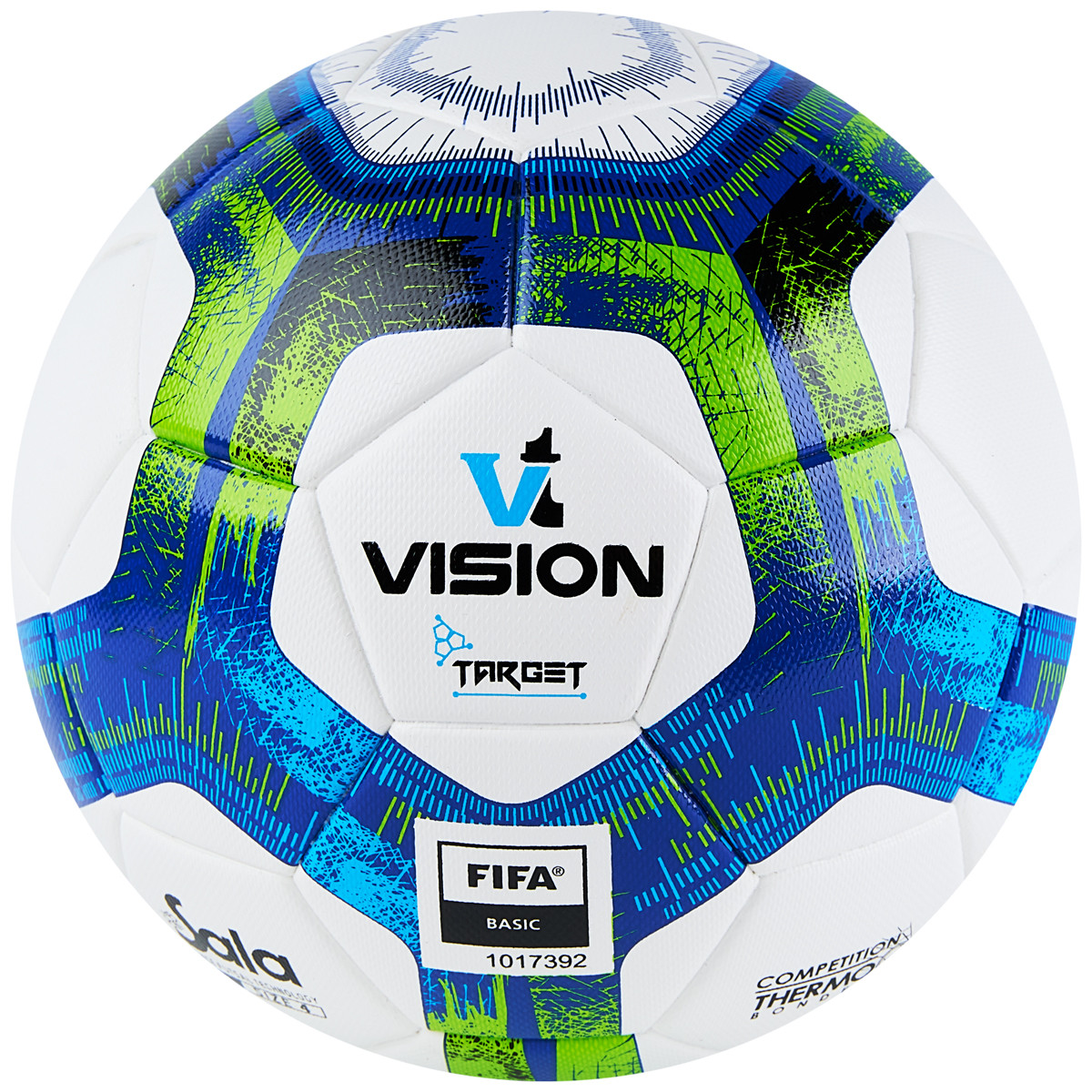 Фото Мяч футзальный Vision Target №4 FIFA Basic ПУ белый/синий FS324094 со склада магазина Спортев