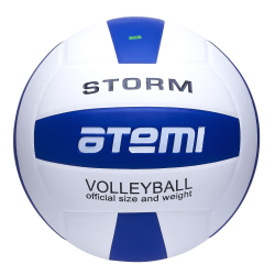 Мяч волейбольный Atemi Storm синт кожа, PU синий/белый