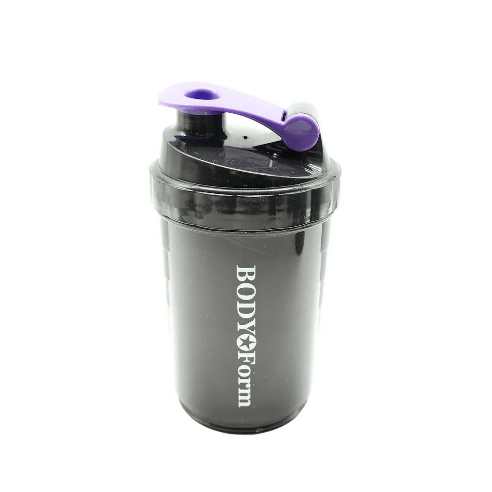 Фото Шейкер BodyForm 500 мл с сеткой-фильтром, черно-фиолетовый SHB04-500BV со склада магазина СпортЕВ