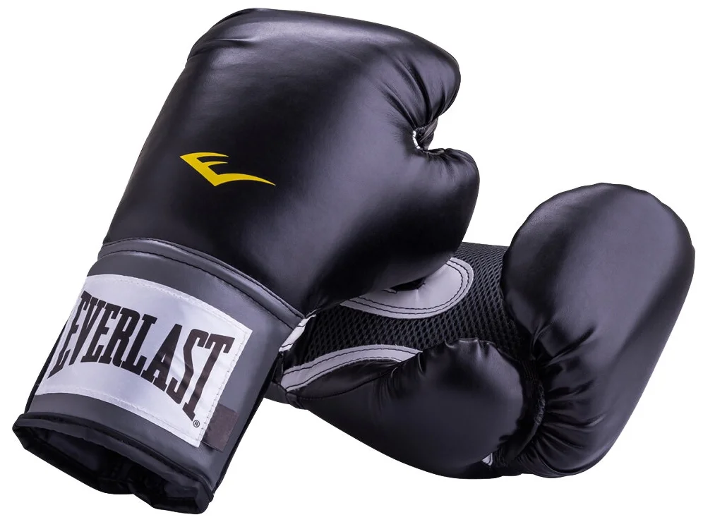 Фото Перчатки боксерские Everlast Pro Style Anti-MB PU тренировочные черные 2310U/2312U/2314U со склада магазина СпортЕВ