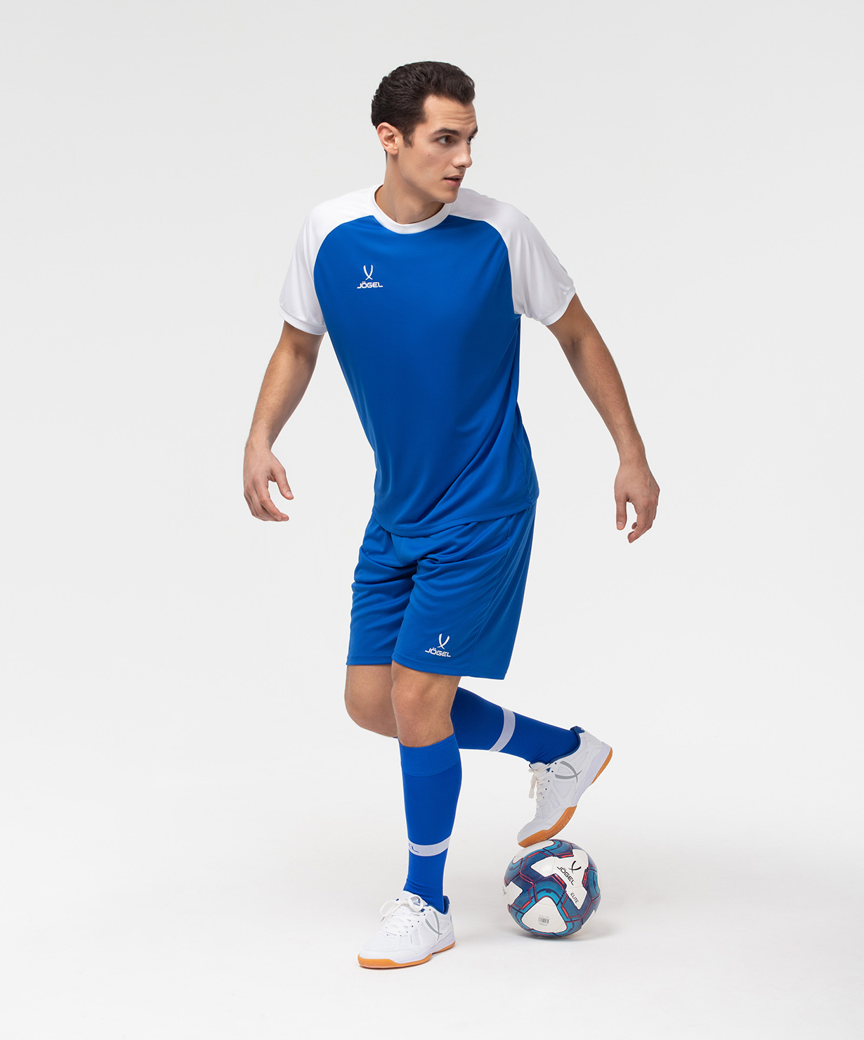 Фото Футболка игровая JOGEL CAMP Reglan Jersey, синий/белый со склада магазина Спортев