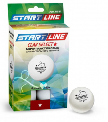 Мяч для настольного тенниса Start Line Club 1* Select New (1шт) белый 8331