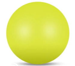 Мяч для художественной гимнастики 19 см 400 г Indigo металлик лимонный IN329