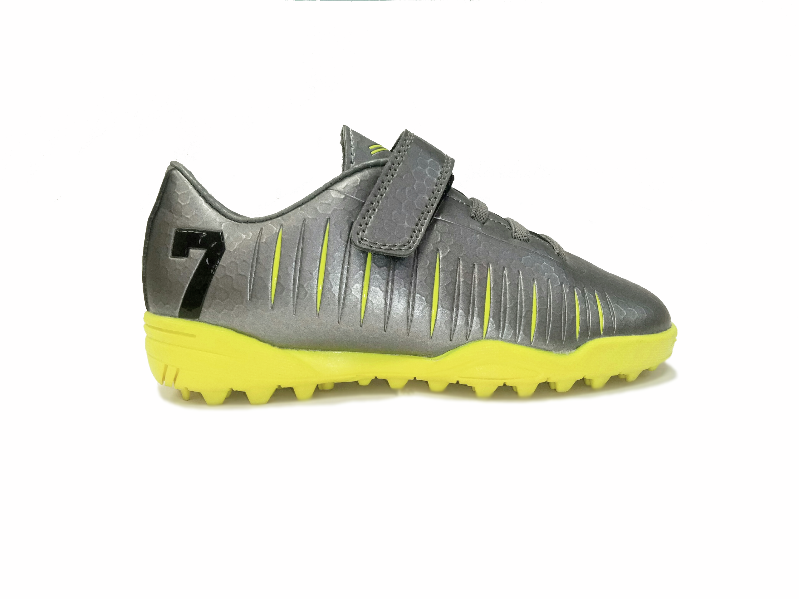 Фото Бутсы Acero Poder 7 Youth 1 velcro + rubber lace silver/n.yellow со склада магазина Спортев
