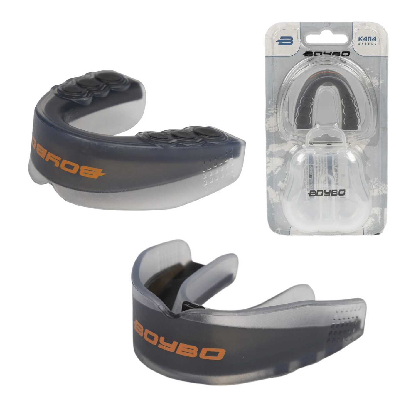 Фото Капа одночелюстная BoyBo Shield BS200 Premium черный 5989 со склада магазина Спортев