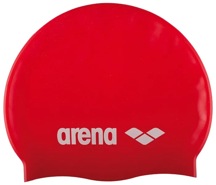 Фото Шапочка для плавания Arena Classic Silicone красный/белый 9166244 со склада магазина СпортЕВ