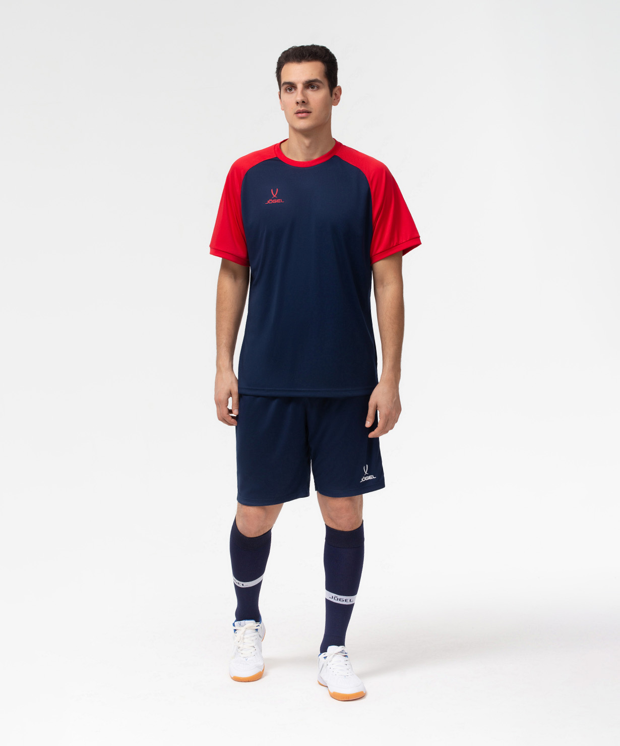 Фото Футболка игровая JOGEL CAMP Reglan Jersey, темно-синий/красный со склада магазина Спортев