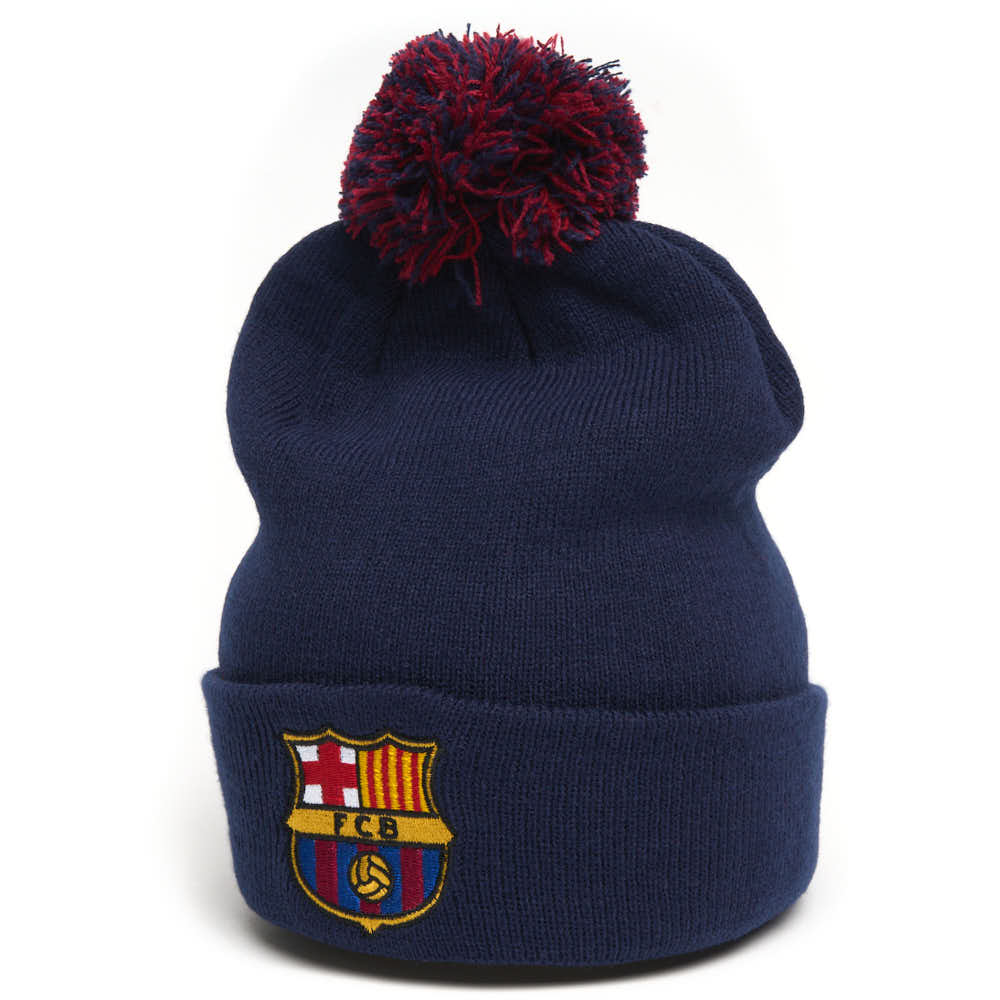 Фото Шапка Barcelona с помпоном синяя р.55-58 115126 со склада магазина Спортев