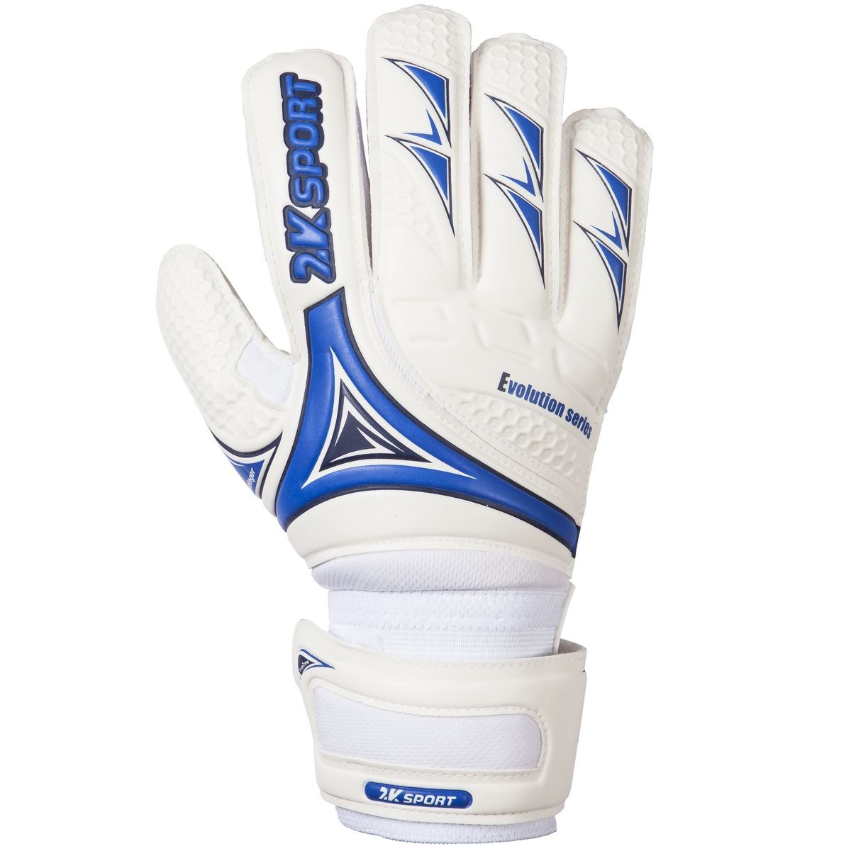 Фото Перчатки вратарские 2K Sport Evolution бело-голубой 124915 со склада магазина Спортев