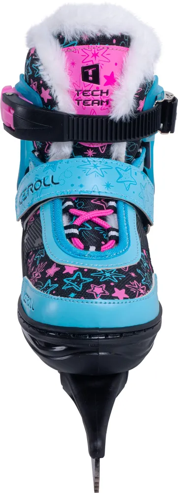 Фото Коньки раздвижные TechTeam Iceroll черный/голубой со склада магазина Спортев