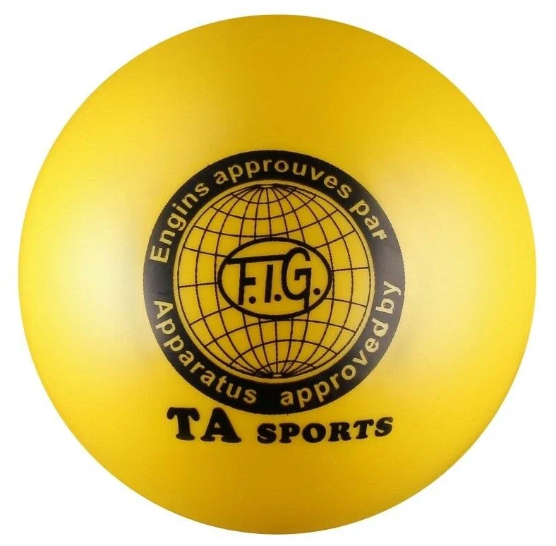 Фото Мяч для художественной гимнастики 15 см 300 г металлик желтый I-1 со склада магазина СпортЕВ