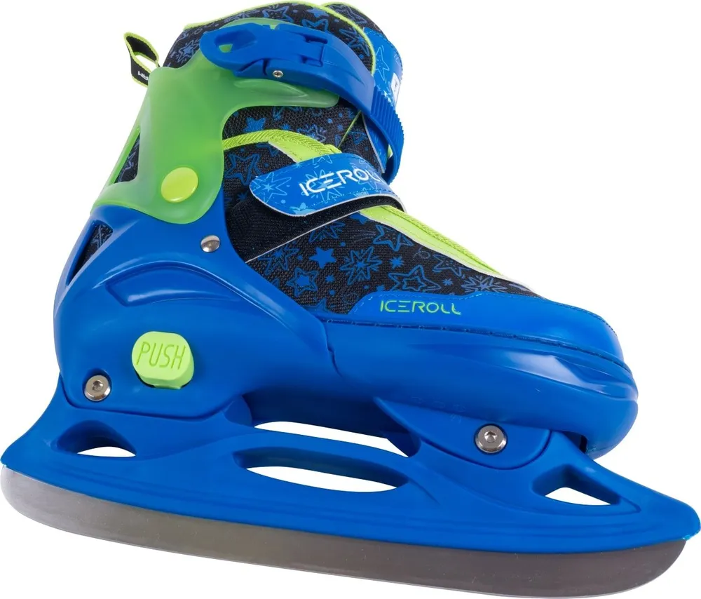 Фото Коньки раздвижные TechTeam Iceroll синий/зеленый со склада магазина Спортев