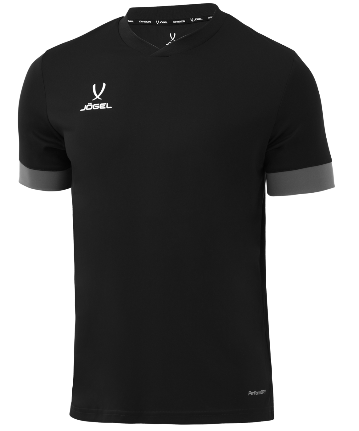 Фото Футболка игровая JOGEL DIVISION PerFormDRY Union Jersey, черный/темно-серый/белый со склада магазина Спортев